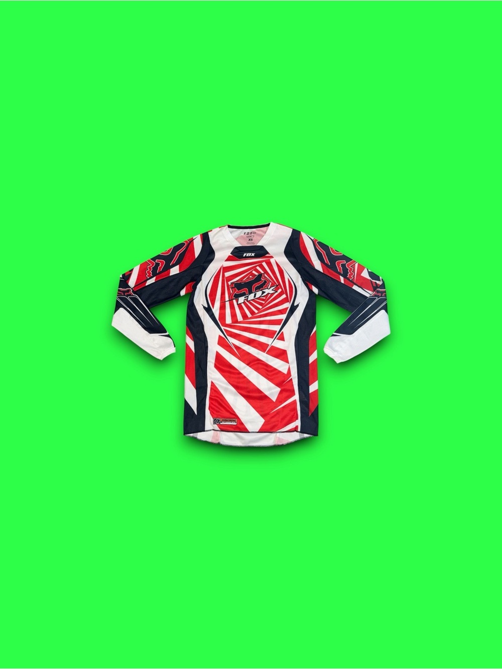 Fox Racing 2023 180 Vertigo Goat Red White Blue Men’s XS Jersey